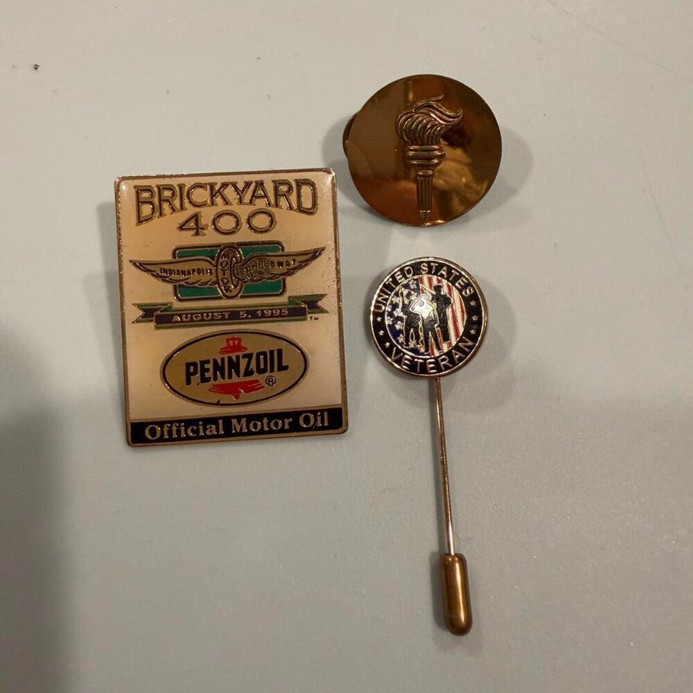 Vintage Pin Lot 1996 Atlanta Olympics Brickyard 400 NASCAR US Veteran Key Club